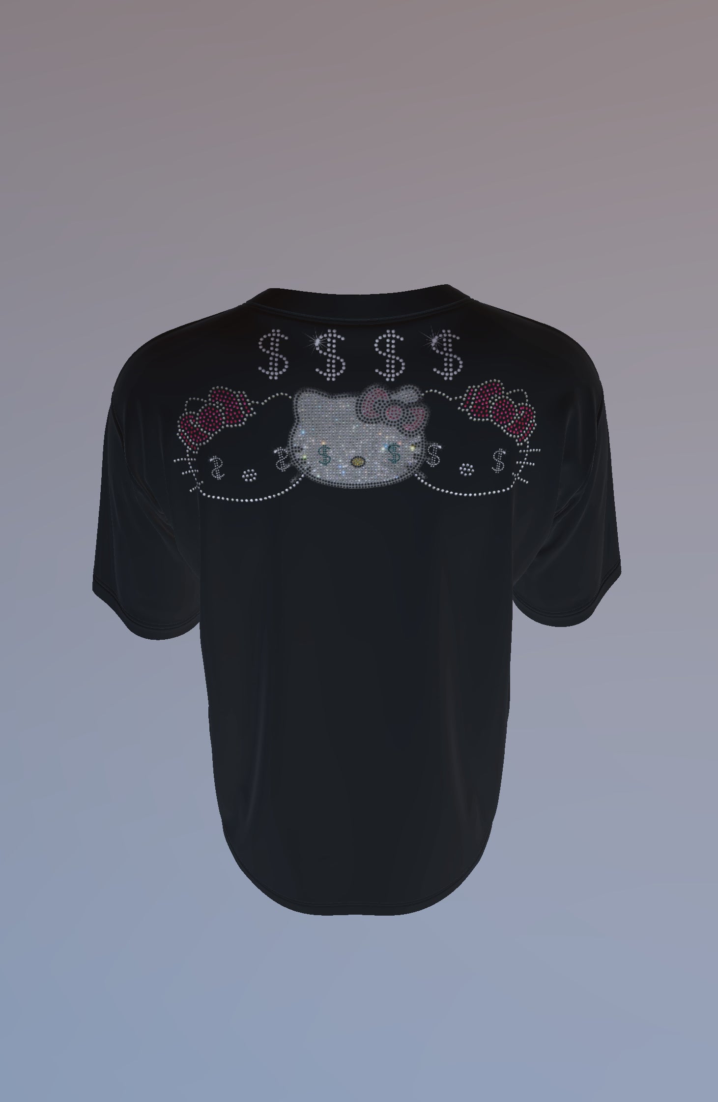 camiseta HelloMoney negra de manga corta